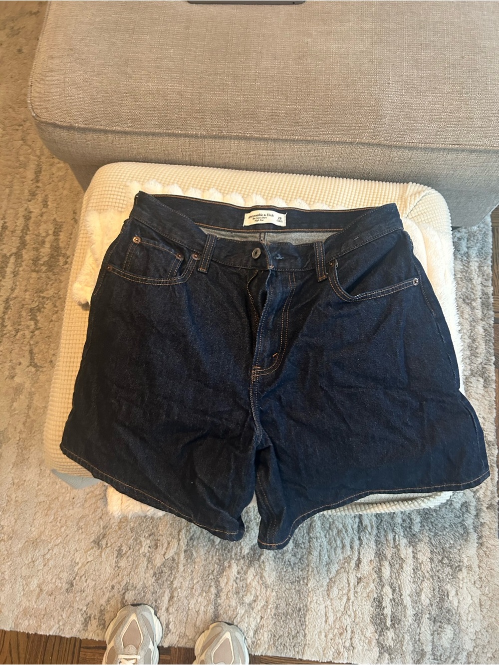 Abercrombie & Fitch Dark Indigo Denim Shorts